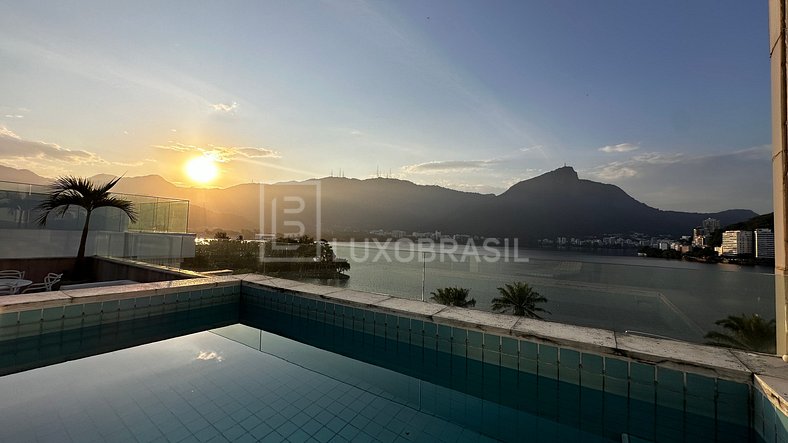 LUXOBRASIL #RJ107 Cobertura Duplex Vista Lagoa Aluguel de Te