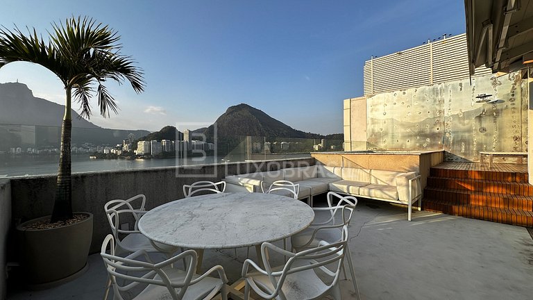 LUXOBRASIL #RJ107 Cobertura Duplex Vista Lagoa Aluguel de Te