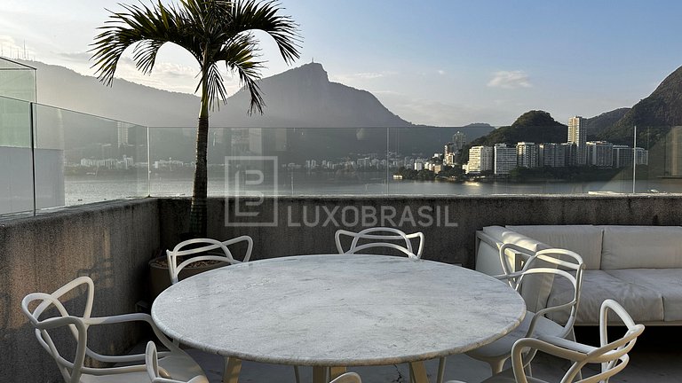 LUXOBRASIL #RJ107 Cobertura Duplex Vista Lagoa Aluguel de Te