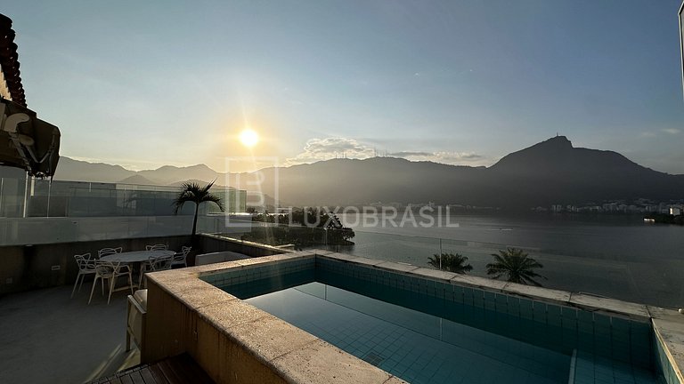 LUXOBRASIL #RJ107 Cobertura Duplex Vista Lagoa Aluguel de Te