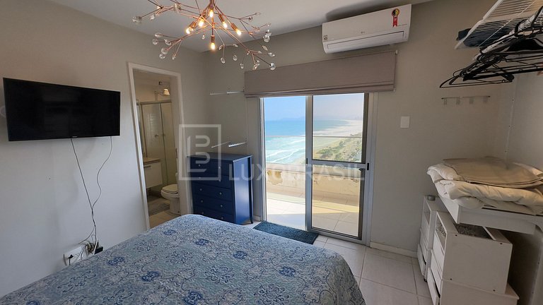 LuxoBrasil #RJ112 Flat Barra Beach Frente Mar Aluguel de Tem