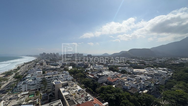 LUXOBRASIL #RJ112 Flat Barra da Tijuca Frente Mar Aluguel de