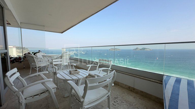 LUXOBRASIL #RJ113 Apartamento Frente Mar Barra Beach Aluguel